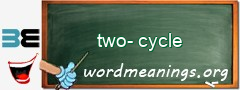 WordMeaning blackboard for two-cycle